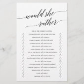 Elegant zwarte kalligrafie zou ze een beetje spele flyer (Voorkant)