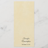 Elegant zwarte kant aangepast huwelijksmenu menu (Achterkant)