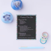 Elegant zwarte kleurrijke Paarse glitter & Sparkle Flyer (Enkel)