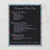 Elegant zwarte kleurrijke Paarse glitter & Sparkle Flyer (Voorkant)