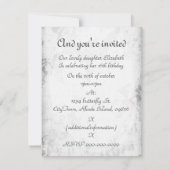 Elegant zwarte koninklijke vlinder zoet 16 kaart (Achterkant)