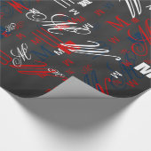 Elegant zwarte koolstofvezel - afdrukachtergrond cadeaupapier (Hoek)