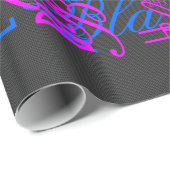 Elegant zwarte koolstofvezel - afdrukachtergrond cadeaupapier (Rol Hoek)