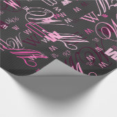 Elegant zwarte koolstofvezel - afdrukachtergrond cadeaupapier (Hoek)