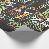 Elegant zwarte koolstofvezel - afdrukachtergrond cadeaupapier (Hoek)