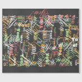 Elegant zwarte koolstofvezel - afdrukachtergrond cadeaupapier (Vlak)