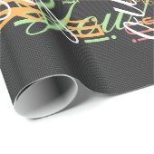 Elegant zwarte koolstofvezel - afdrukachtergrond cadeaupapier (Rol Hoek)