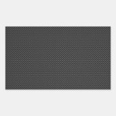 Elegant zwarte koolstofvezel - afdrukachtergrond rechthoekige sticker (Voorkant)