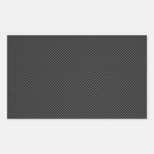 Elegant zwarte koolstofvezel - afdrukachtergrond rechthoekige sticker