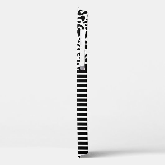 Elegant zwarte leopard-hoes voor monogram laptop Case-Mate iPhone case (Achterkant / Links)