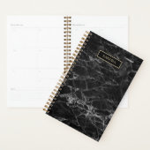 Elegant zwarte marmer met naam planner (Display)