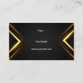 Elegant zwarte moderne visitekaartje (Achterkant)