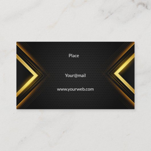 Elegant zwarte moderne visitekaartje (Achterkant)