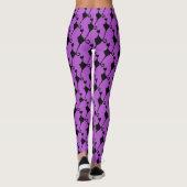 Elegant zwarte paars leggings (Achterkant)