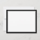 Elegant zwarte rand | Weddenschapssenkaart Bedankkaart (Achterkant)