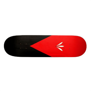 Elegant zwarte & rode driehoek persoonlijk skateboard