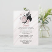 Elegant zwarte roze bloemen — detail informatiekaartje (Staand voorkant)