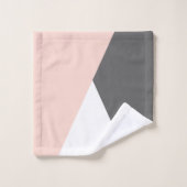 Elegant zwarte roze & grijze geometrische driehoek bad handdoek (Wasdoekje)
