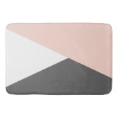 Elegant zwarte roze & grijze geometrische driehoek badmat (Voorkant)