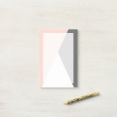 Elegant zwarte roze & grijze geometrische driehoek post-it® notes (Op bureau)