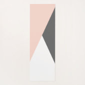 Elegant zwarte roze & grijze geometrische driehoek yogamat (Achterkant)