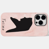 Elegant zwarte & roze hijab-meisje Iphone-draagtas Case-Mate iPhone Case (Achterkant (horizontaal))