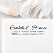 Elegant zwarte script aangepaste namen chic Weddin Etiket (Insitu)