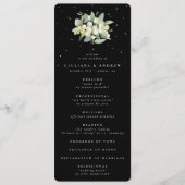 Elegant Zwarte Sneeuwbes+Eucalyptus Bruidsboeket H Programmakaart (Voorkant)