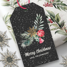 Elegant Zwarte Sneeuwvlok Kerst Script