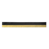 Elegant zwarte stripes Gold Foil bedrukt Satijnen Lint (Voorkant)
