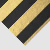 Elegant zwarte stripes Gold Foil bedrukt Tissuepapier (Detail)