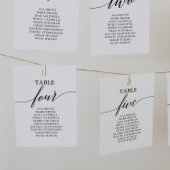 Elegant zwarte tabel nummer 4 kaart