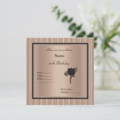 ELEGANT ZWARTE TULIP PARTY INVITATION KAART (Staand voorkant)