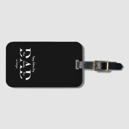 Elegant zwarte Vaderdag - Kinderen namen | Bagagelabel