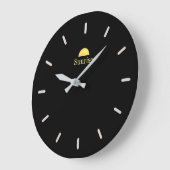Elegant zwarte wandklok (Hoek)
