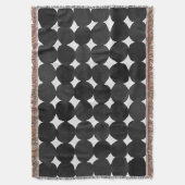 Elegant zwarte waterverf stippen deken (Voorkant Verticaal)