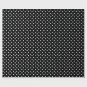 Elegant zwarte witte aangepaste monogram initiaal  cadeaupapier (Vlak)