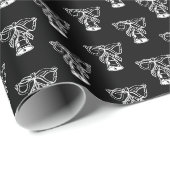 Elegant  zwarte witte cellen met lint cadeaupapier (Rol Hoek)