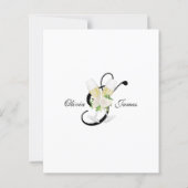 Elegant zwarte witte champagne Uitnodiging (Achterkant)