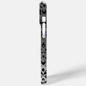 ELEGANT ZWARTE WITTE DAMASKGRAY GEMSTONE MONOGRAM Case-Mate iPhone CASE (Achterkant / Links)