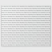 Elegant zwarte witte de naamverjaardag van het dou cadeaupapier (Vlak)