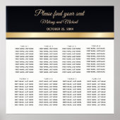 Elegant zwarte witte en goudbruine bruiloft poster (Voorkant)