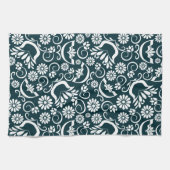 Elegant zwarte witte florale handdoek (Horizontaal)