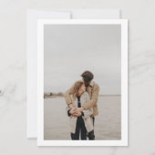 Elegant zwarte witte kalligrafie fotobruiloft kaart (Achterkant)