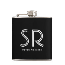 Elegant zwarte witte monogram