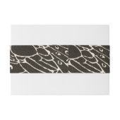 ELEGANT ZWARTE WITTE PEACOCK-QUARE MONOGRAM UITNODIGINGEN WIKKEL (Achterkant Voorbeeld)