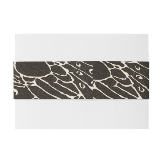 ELEGANT ZWARTE WITTE PEACOCK-QUARE MONOGRAM UITNODIGINGEN WIKKEL (Achterkant Voorbeeld)