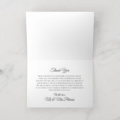 Elegant Zwarte Witte Rozen met Bericht Folie Wenskaart (Binnenlaag)