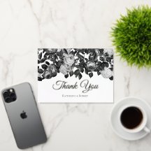 Elegant  Zwarte Witte Rozen met Bericht