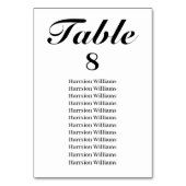 Elegant zwarte witte tekst van de manuscriptdouane kaart (Achterkant)